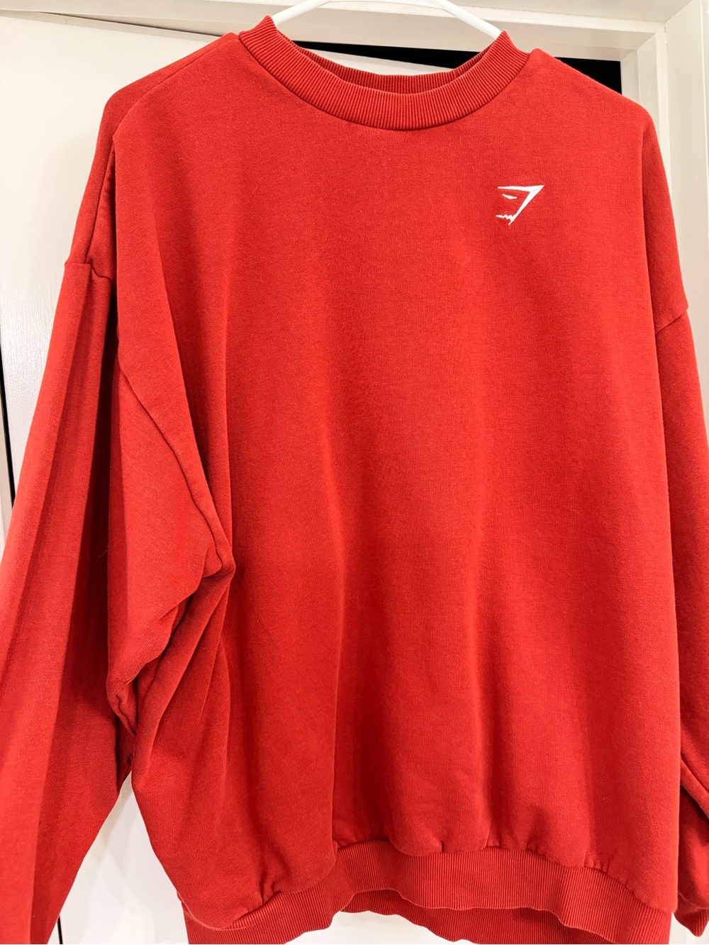 Gymshark Red Crewneck Sweatshirt with Small Logo